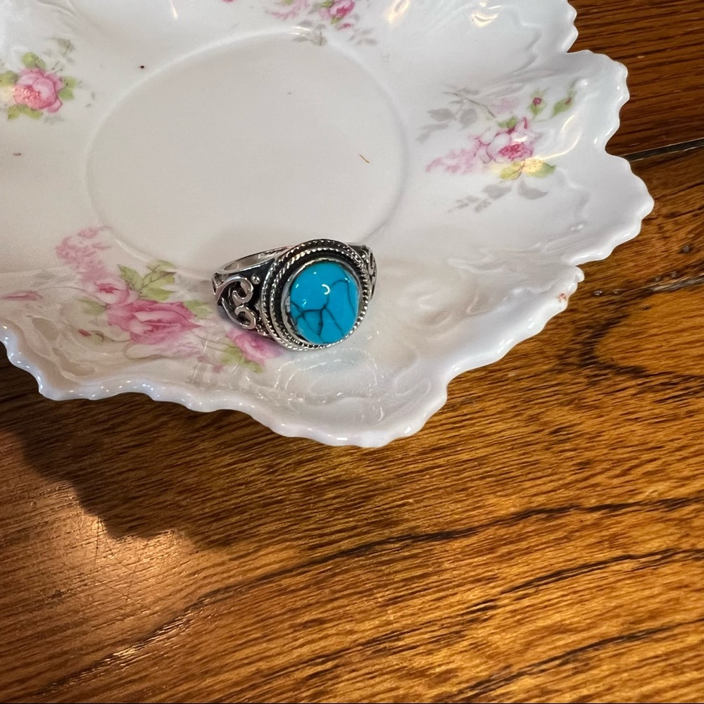 Turquoise silver ring - Picture 3 of 7